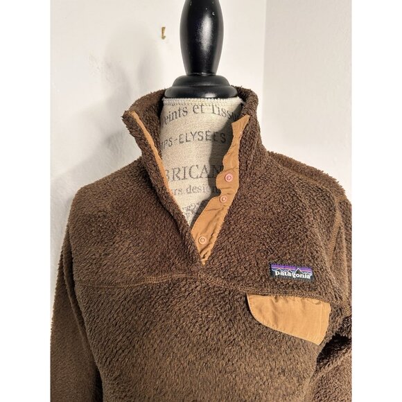 Patagonia Women's Re-Tool Half-Snap -T Pullover Fleece Size Small Brown - Picture 2 of 5